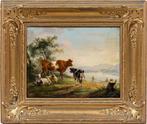 Italian school (XVIII-XIX) - Landscape with cows, goats, and