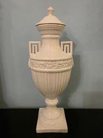 dekselvaas - Geglazuurd aardewerk - Neoclassieke vaas in wit