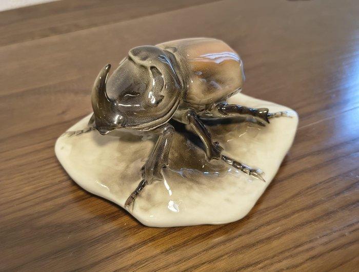 Royal Dux Bohemia - sculptuur, Rhinoceros Beetle - 8 cm -, Antiek en Kunst, Antiek | Glas en Kristal