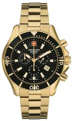 Swiss Alpine Military 7040.9117 heren horloge chronograaf 44, Overige merken, Staal, Staal, Verzenden