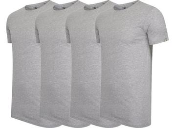 4-pack Cappuccino Grijze T-Shirt ronde hals - Extra Lange beschikbaar voor biedingen