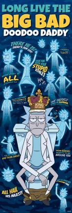 Poster Rick and Morty Doodoo Daddy 53x158cm, Verzenden, Nieuw, A1 t/m A3