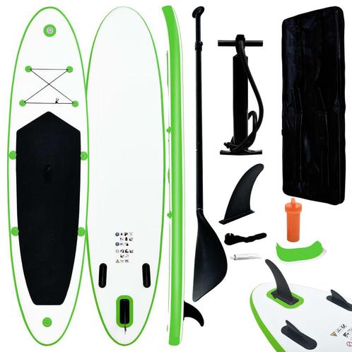 Stand-up paddleboard opblaasbaar groen en wit, Caravans en Kamperen, Kampeeraccessoires, Nieuw, Verzenden