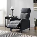 Verstelbare relaxfauteuil 102x60x92 cm stof donkergrijs, Verzenden, Nieuw