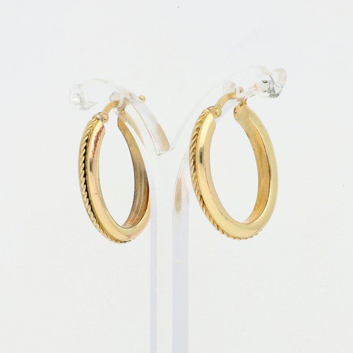 Oorbellen Roberto Bortolan. Geel goud - Design creolen, Sieraden, Tassen en Uiterlijk, Oorbellen