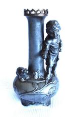 Vaas (2) - Puter tin - Antieke vaasjes, Antiek en Kunst