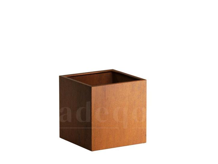 Adeqo cortenstaal plantenbak vierkant 80 x 80 x 80 cm, Tuin en Terras, Bloembakken en Plantenbakken, 60 cm of meer, 60 tot 100 cm