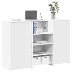vidaXL Receptiebalie 155x50x103,5 cm bewerkt hout wit, Huis en Inrichting, Verzenden, Nieuw