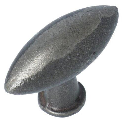 Knop ovaal ijzer blank, Doe-het-zelf en Verbouw, Hang- en Sluitwerk, Nieuw, Ophalen of Verzenden