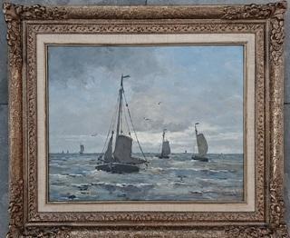 Schilderij, Haagse School, Mogelijk H.W. Mesdag (1831–191 beschikbaar voor biedingen