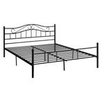 Metalen bed twijfelaar Florenz incl. bedbodem 140x200 zwart, Huis en Inrichting, Slaapkamer | Bedden, Verzenden, Nieuw