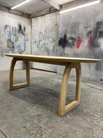 Eiken eettafel Mix en Match: vorm en stalen poot, Huis en Inrichting, Tafels | Eettafels, 100 tot 150 cm, Verzenden, Vijf personen of meer