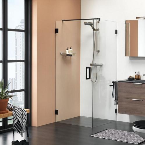 Swingdeur by Sealskin I AM 100x200 cm Mat zwart Antikalk, Doe-het-zelf en Verbouw, Sanitair, Douche, Nieuw, Chroom, Ophalen of Verzenden