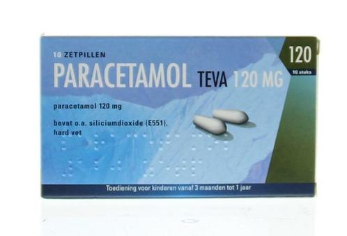 Paracetamol Teva 120 mg, zetpillen, Diversen, Verpleegmiddelen, Nieuw, Verzenden