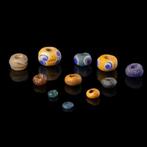 Keltisch Collectie van 11 Keltische glaskralen, Sieraden, Tassen en Uiterlijk