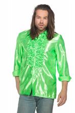 Disco Blouse Ruches Groen, Kleding | Heren, Verzenden, Nieuw