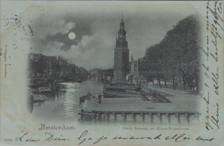 AMSTERDAM - Oude Schans en Montelbanstoren, Verzamelen, Ansichtkaarten | Nederland