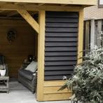 Draaibare lamellenwand flex-fence 90x220cm zwart, Ophalen of Verzenden, Nieuw