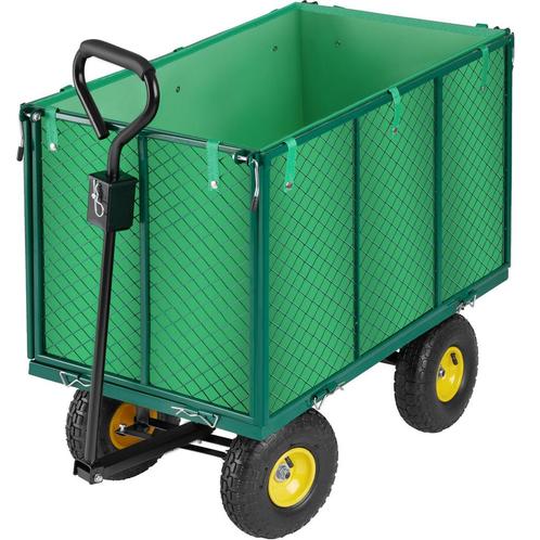 Bolderwagen Transportkar XL max. 544kg - groen, Tuin en Terras, Overige Tuin en Terras, Verzenden