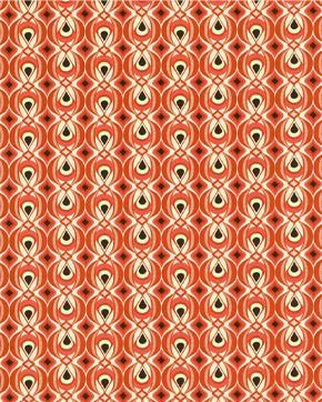 Travel Abstract Rood, Hobby en Vrije tijd, Stoffen en Lappen, Rood, Nieuw