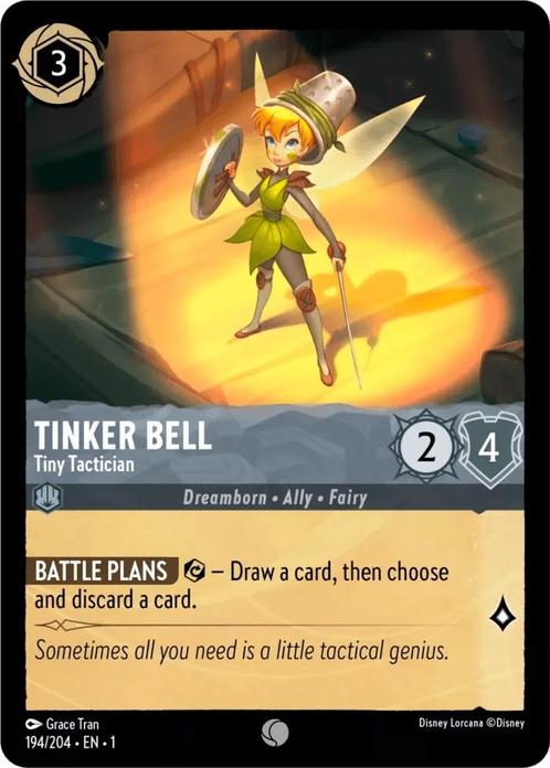 [194/204] - TINKER BELL - Tiny Tactician ENG FOIL [M/NM], Verzamelen, Disney, Ophalen of Verzenden