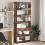 vidaXL Boekenkast/Kamerverdeler Gerookt Eiken 80x30x198 cm, Verzenden, Nieuw, Minder dan 50 cm, 150 tot 200 cm