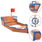 vidaXL Zandbak piratenschip 190x94,5x101 cm vurenhout, Verzenden, Nieuw