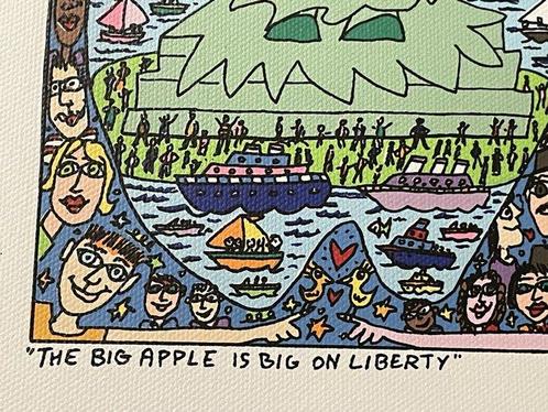 James Rizzi (1950-2011) - THE BIG APPLE IS BIG ON LIBERTY, Antiek en Kunst, Antiek | Overige Antiek