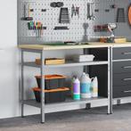 vidaXL Werktafel Grijs 100 x 55 x 85 cm Staal en Geg, Verzenden, Nieuw