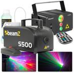 BeamZ Athena accu party laser met 500W rookmachine, Muziek en Instrumenten, Verzenden, Nieuw, Laser