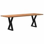 vidaXL Eettafel rechthoekig 240x80x74 cm massief eikenhout, Huis en Inrichting, Tafels | Eettafels, Verzenden, Nieuw