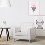 Fauteuil Kunstleer Wit: Comfortabel Tweedekansje! -55%, Huis en Inrichting, Ophalen of Verzenden, Nieuw, Minder dan 75 cm, 50 tot 75 cm