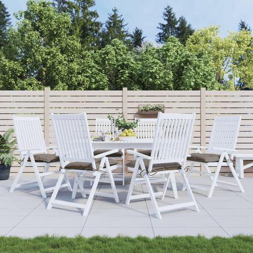 vidaXL Stoelkussens 6 st 50x50x7 cm oxford stof taupe, Huis en Inrichting, Woonaccessoires | Kussens, Nieuw, Verzenden