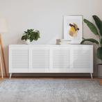 vidaXL Kastdeuren met lamellen 4 st 61,5x49,4 cm grenenhout, Huis en Inrichting, Verzenden, Nieuw