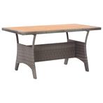 vidaXL Tuintafel 120x70x66 cm massief acaciahout grijs, Verzenden, Nieuw, Hout