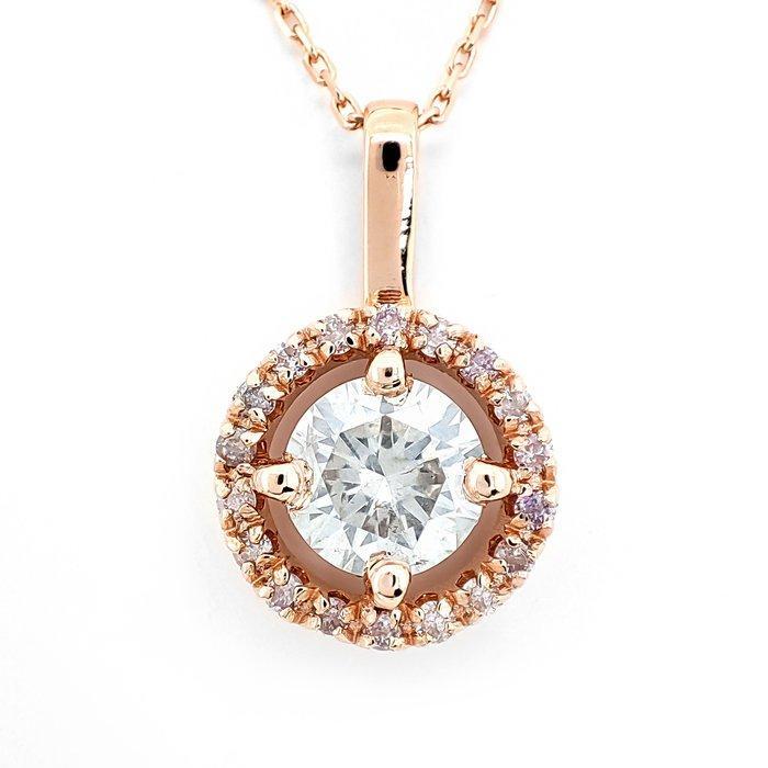 Zonder Minimumprijs - Hanger - 14 karaat Roségoud - 0.88ct., Sieraden, Tassen en Uiterlijk, Antieke sieraden