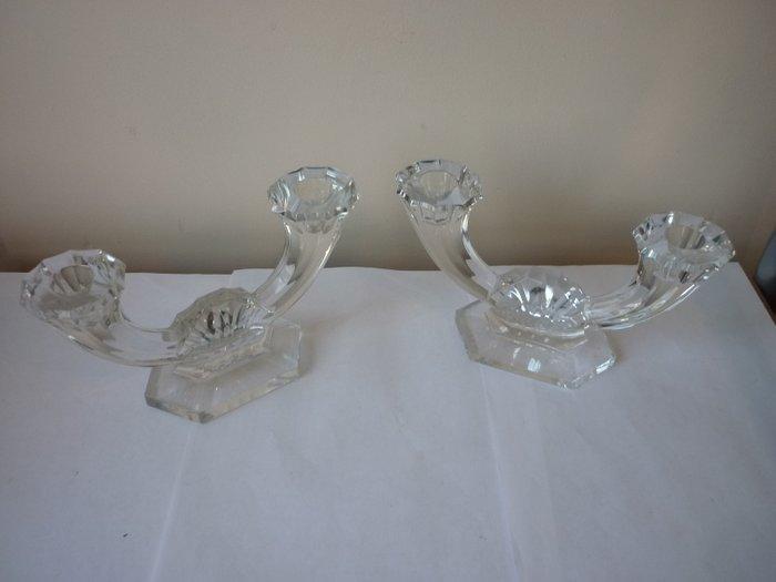 Val Saint Lambert - Charles Graffart - Kaarsenhouder, Antiek en Kunst, Antiek | Glas en Kristal