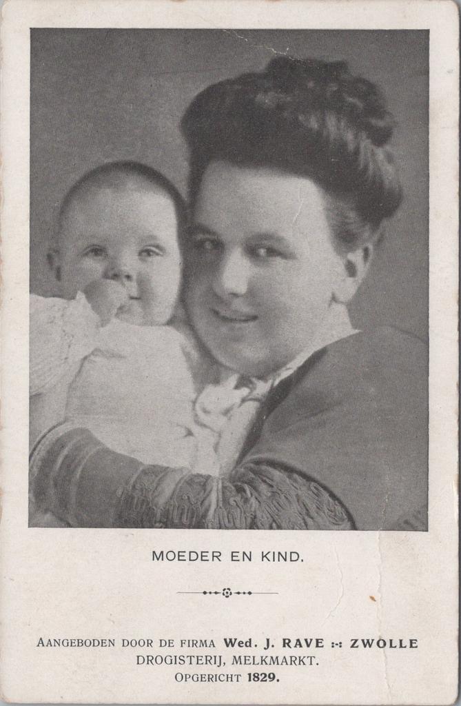 ONBEKEND - Moeder en Kind. Aangeboden door de Firma Wed...., Verzamelen, Ansichtkaarten | Nederland
