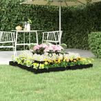 vidaXL Plantenbak 110x110x27 cm massief grenenhout zwart, Tuin en Terras, Bloembakken en Plantenbakken, Minder dan 30 cm, 100 cm of meer