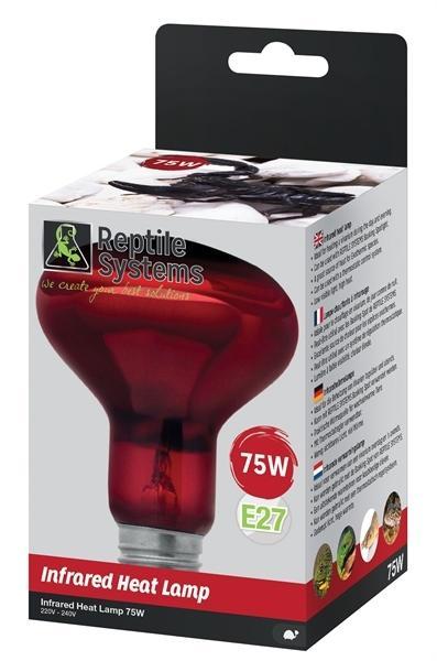 Reptile Systems Infrared Heat Lamp 75 Watt, Dieren en Toebehoren, Reptielen en Amfibieën | Toebehoren, Nieuw, Ophalen of Verzenden