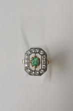 Ring - 18 karaat Geel goud Smaragd - Diamant, Sieraden, Tassen en Uiterlijk, Ringen, Nieuw