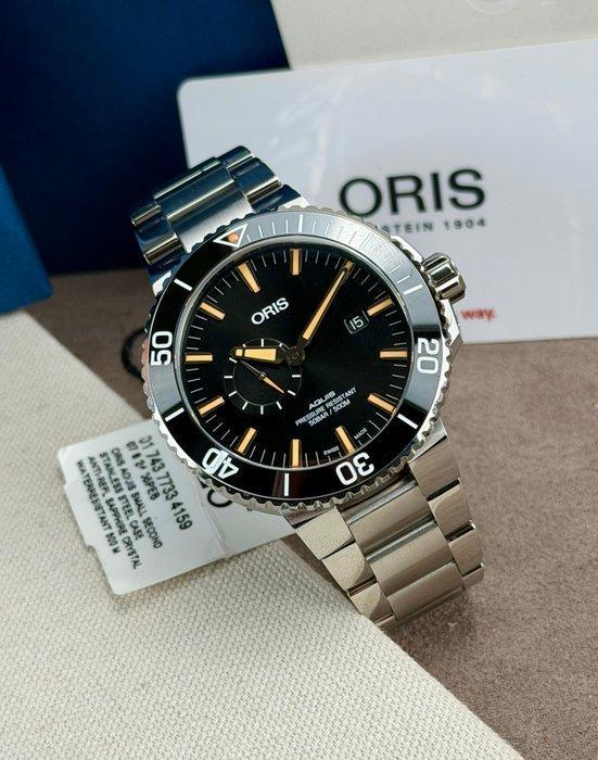 Oris - Aquis Small Second Date - 01 743 7733 4159-07 8 24, Sieraden, Tassen en Uiterlijk, Horloges | Heren