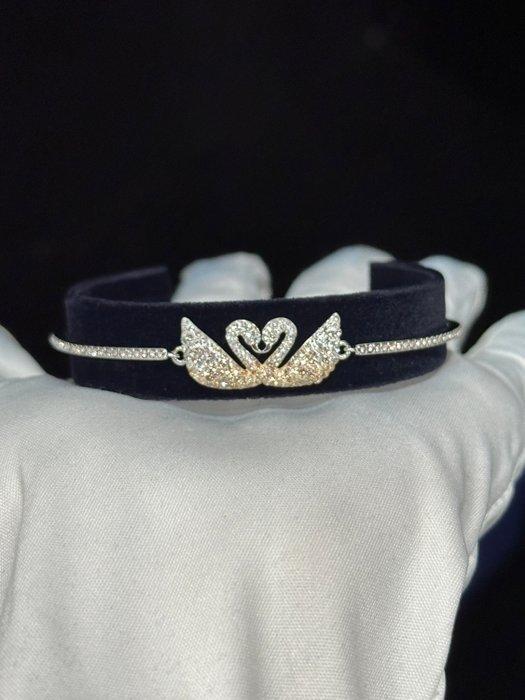Swarovski - Beeldje, Double Swan Gradient Crystal Bracelet -, Antiek en Kunst, Curiosa en Brocante