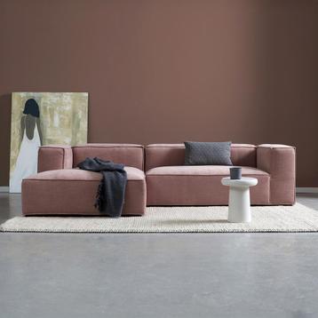 *WOONWINKEL* Bank Oud Roze Met Chaise Longue Links beschikbaar voor biedingen