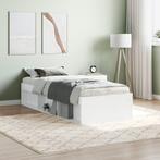 vidaXL Bedframe wit 75x190 cm, Eenpersoons, Verzenden, Wit, Nieuw