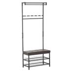 TRUUSK Kapstok met Schoenenrek en Zitting - Metaal - 72,5x35, Huis en Inrichting, Kasten | Boekenkasten, Verzenden, Nieuw