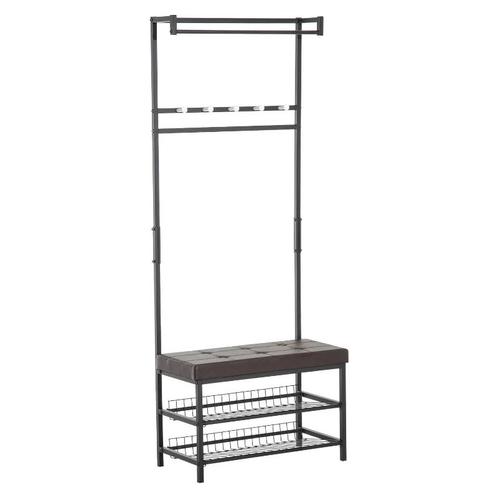 TRUUSK Kapstok met Schoenenrek en Zitting - Metaal - 72,5x35, Huis en Inrichting, Kasten | Boekenkasten, Nieuw, Verzenden