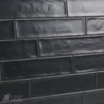 Langwerpige handvorm tegels 7,5 x 30 cm mat zwart, Doe-het-zelf en Verbouw, Tegels, Nieuw, Verzenden