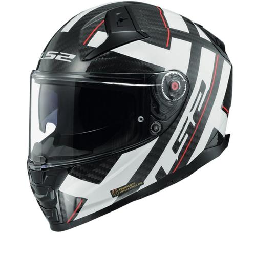 LS2 FF811 Vector II Carbon Strong Glossy Wit Integraalhelm, Motoren, Kleding | Motorhelmen, Integraalhelm, Heren, 3XL of groter