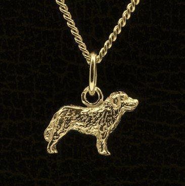 Gouden Sint Bernard ketting hanger - klein, Sieraden, Tassen en Uiterlijk, Kettinghangers, Verzenden